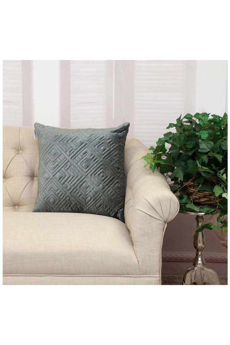 Eris Square Throw Pillow, Alternate, color, GRAY