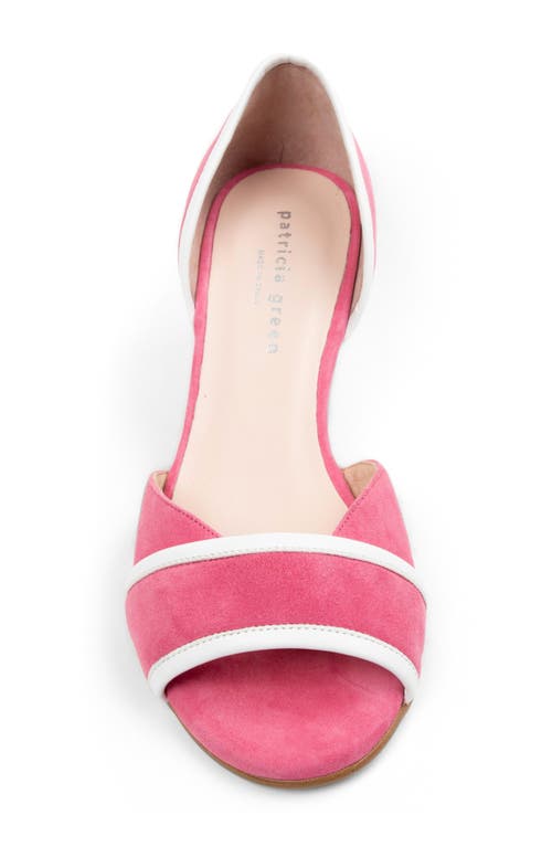 Patricia Green Parker D'orsay Kitten Heel Sandal In Pink/white