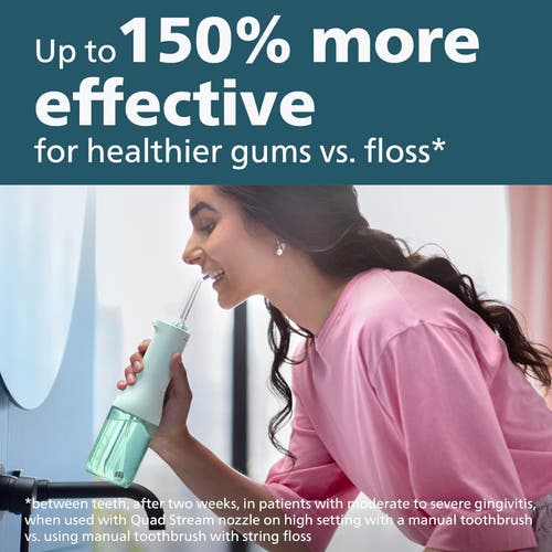 Philips Sonicare Power Flosser 3000 Quad Stream Water Flosser Mint In Green