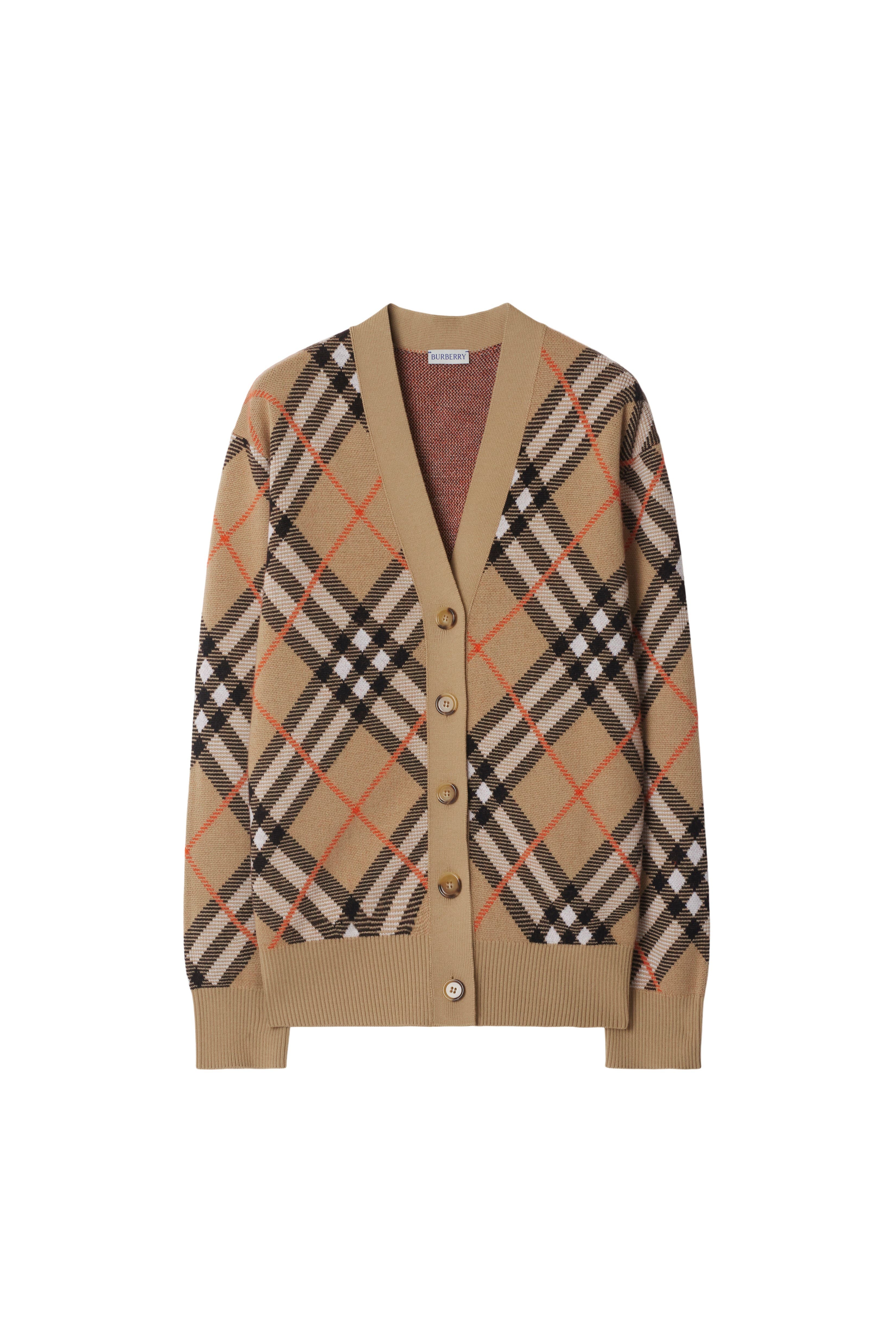 Check Wool Mohair Blend Cardigan - image 2