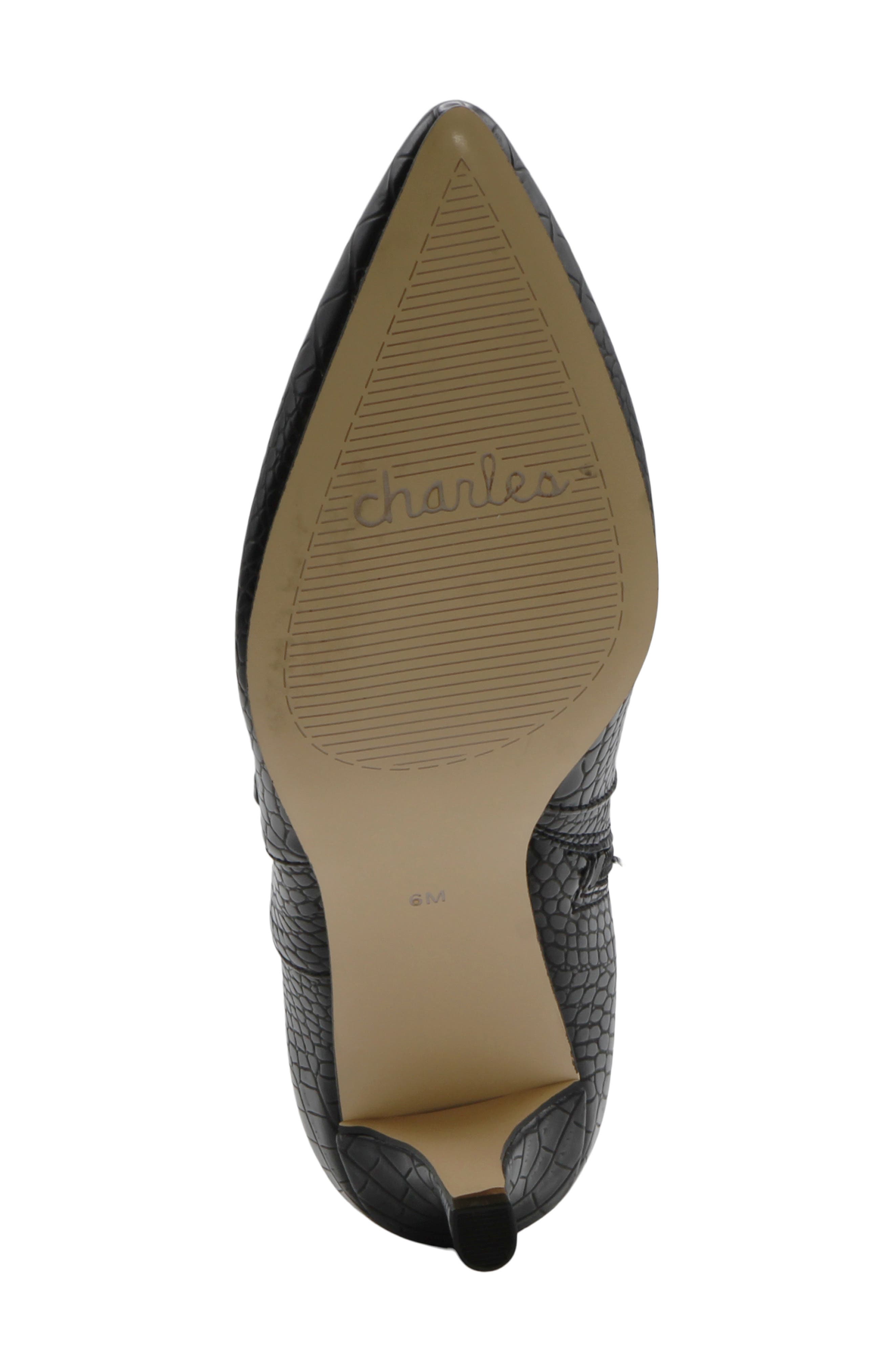 Charles by Charles David Arlie Pointed Toe Knee High Boot, Alternate, color, Black-Croc