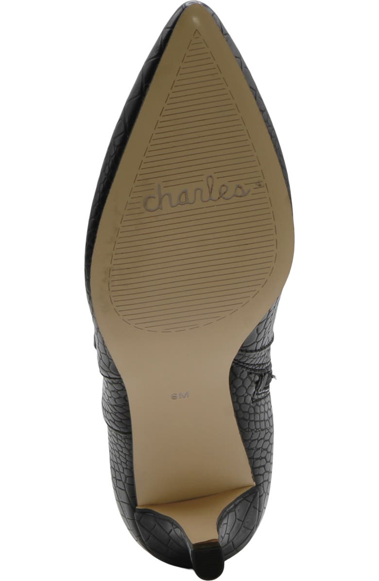 Charles by Charles David Arlie Pointed Toe Knee High Boot, Alternate, color, Black-Croc