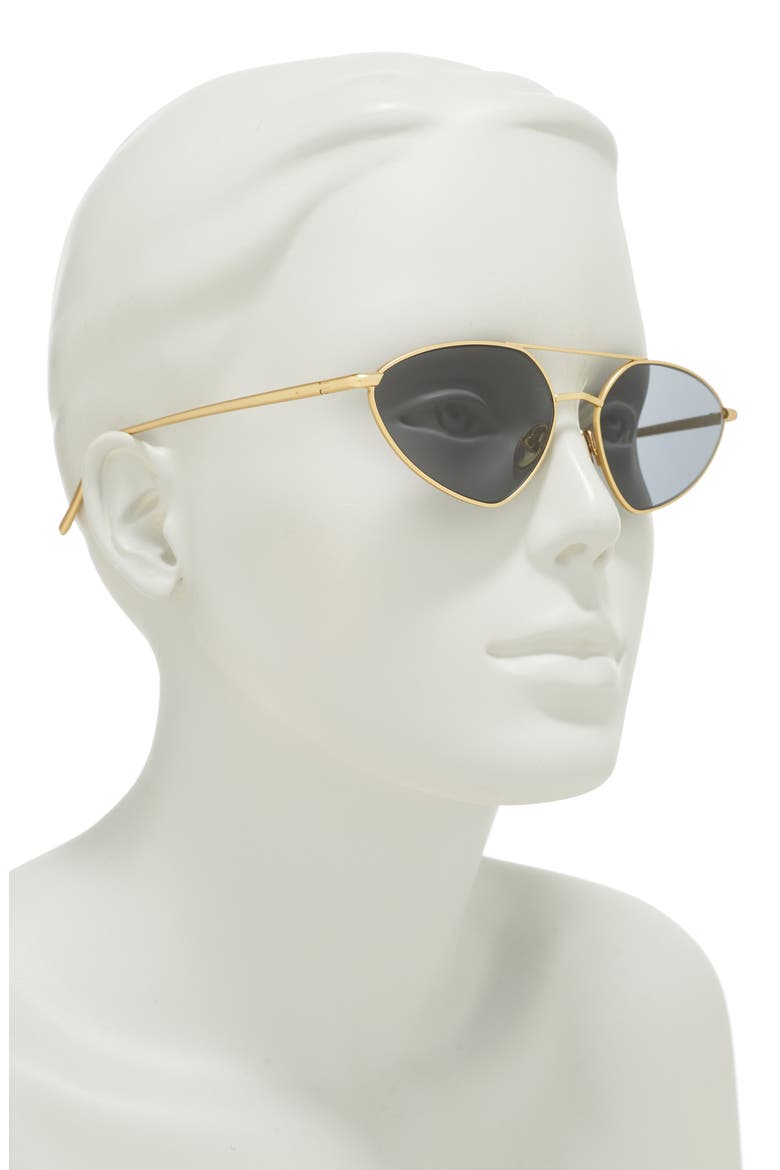56mm Aviator Sunglasses, Alternate, color, MATTE DEEP GOLD / SMOKE