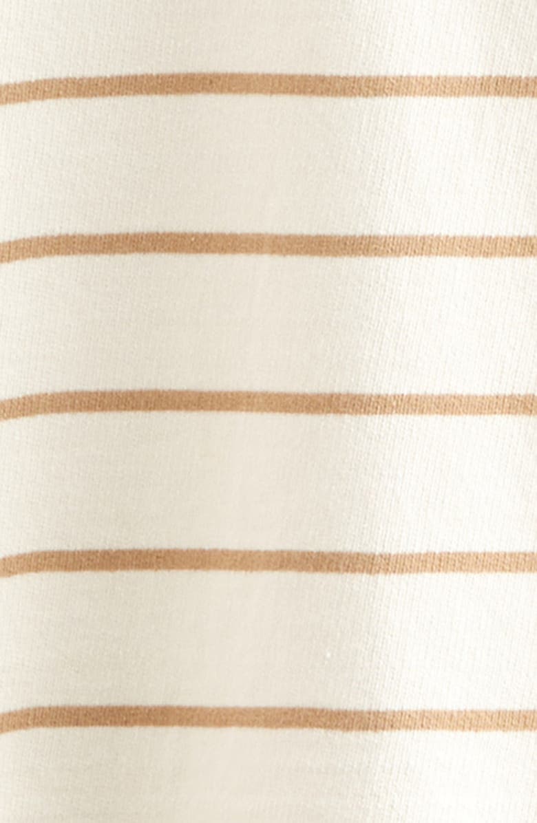 Nordstrom Kids' Stripe Pocket T-Shirt, Alternate, color, Ivory Egret- Tan Agatha Stripe