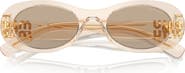 Miu Miu 50mm Oval Sunglasses