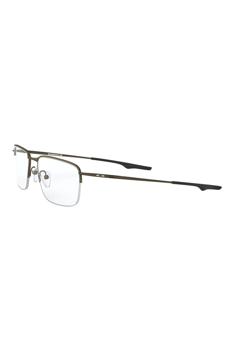 Wingman 56mm Semi Rimless Rectangular Optical Glasses, Alternate, color, PEWTER