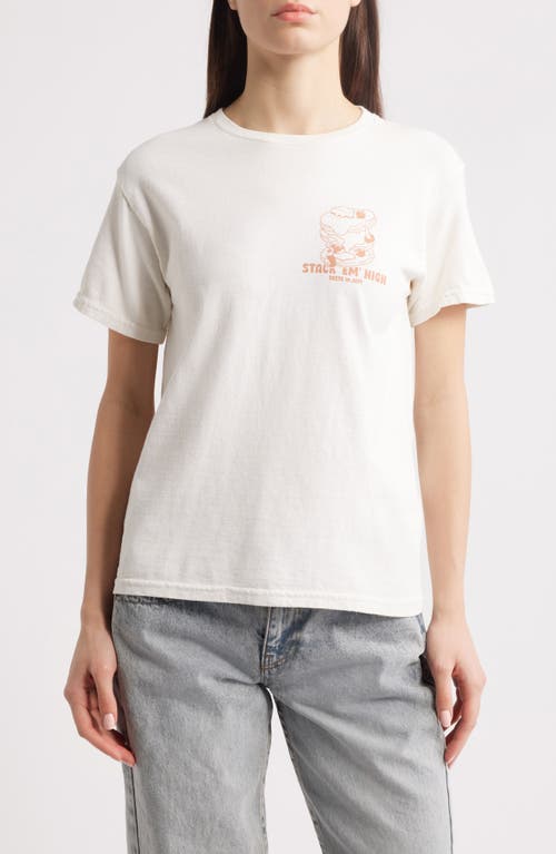 Shop Bdg Urban Outfitters Pancakes Cotton Graphic Baby Tee In Ecru