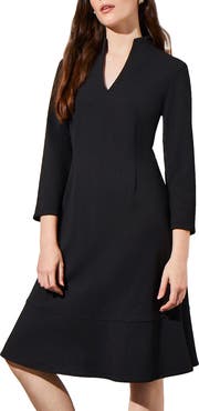 Ming Wang Deco Crepe Cocktail Dress