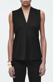 COS Draped V-Neck Sleeveless Top