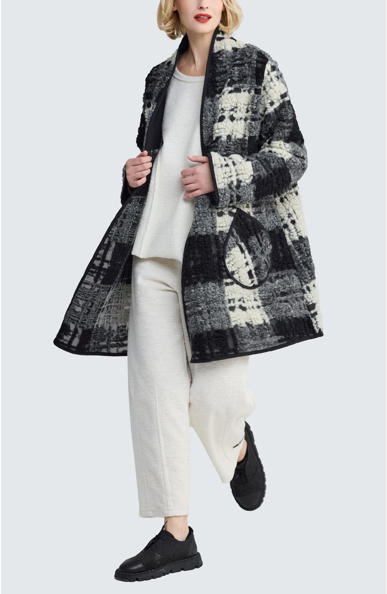 LUUKAA Chrysa Architectural Coat, Alternate, color, Foggy