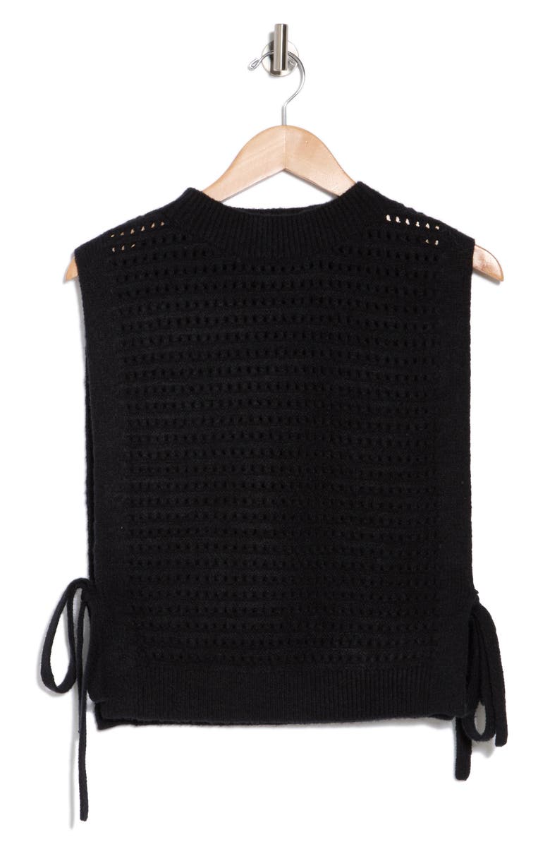 MAX STUDIO Mock Neck Sweater Vest, Alternate, color, Black