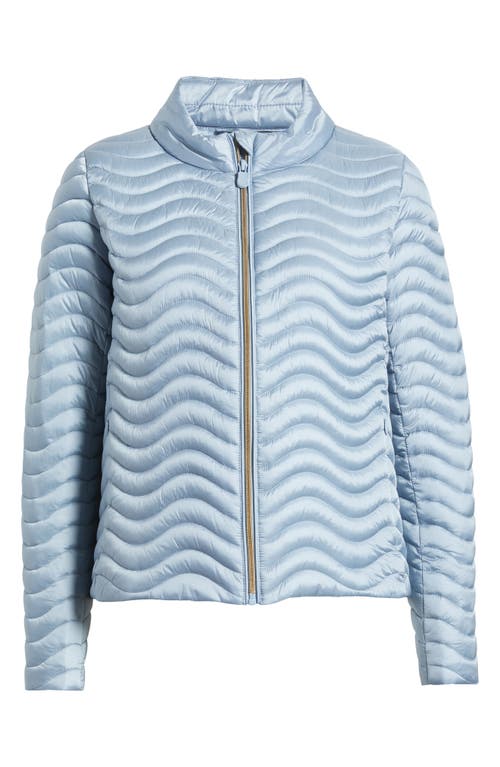 Save The Duck Pearl Water Repellent Quilted Jacket In Dusty Blue