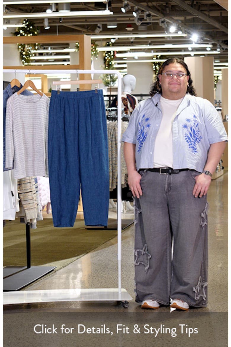 Pleated Organic Linen Lantern Ankle Pants video