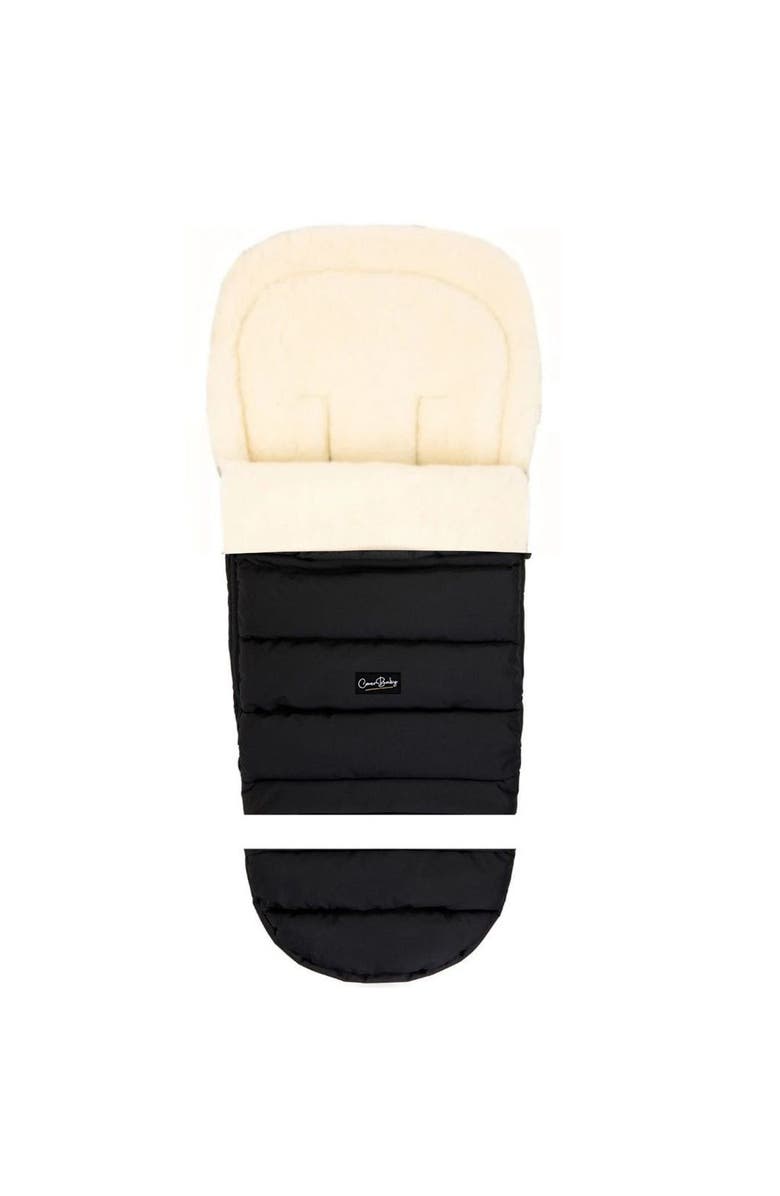 Cover Baby LLC Arctic Organic Wool Adjustable Footmuff, Alternate, color, Black