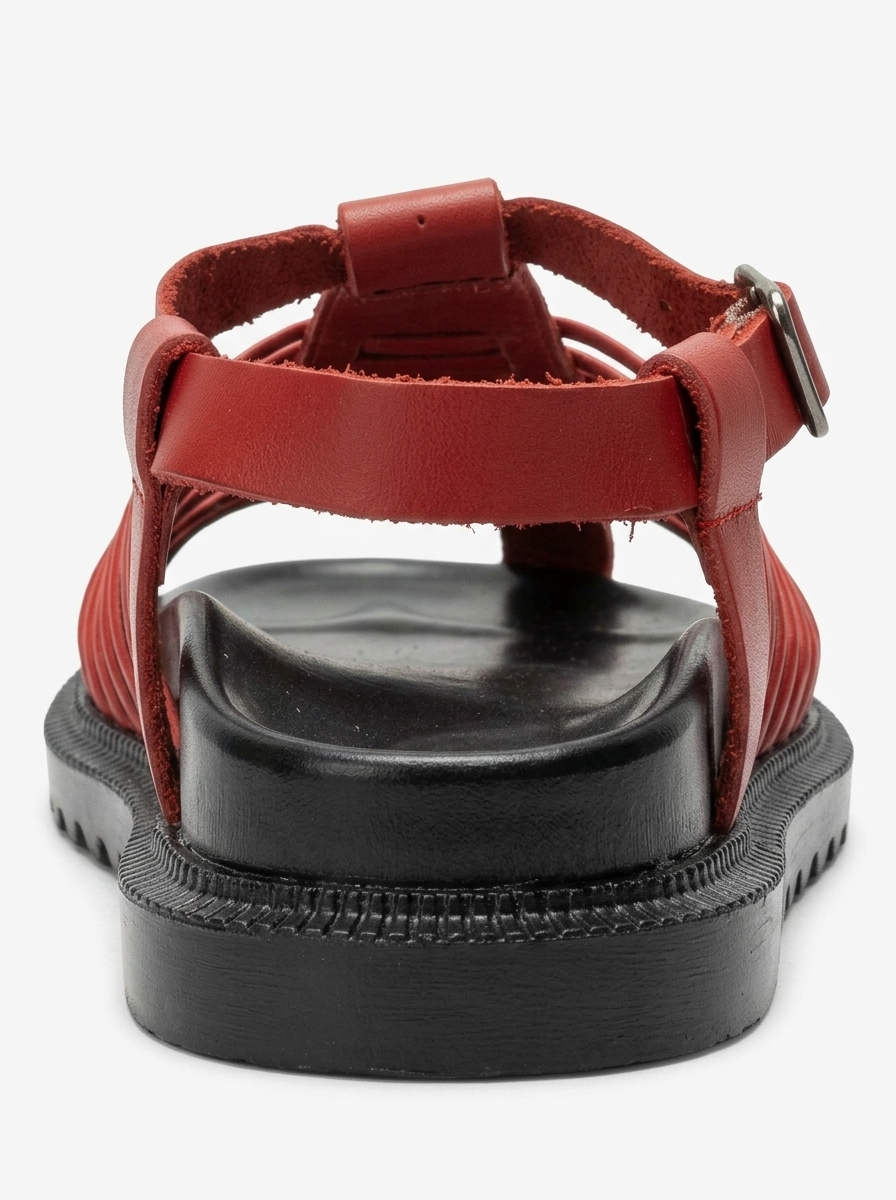 Thames Leather Sandal, Alternate, color, Red