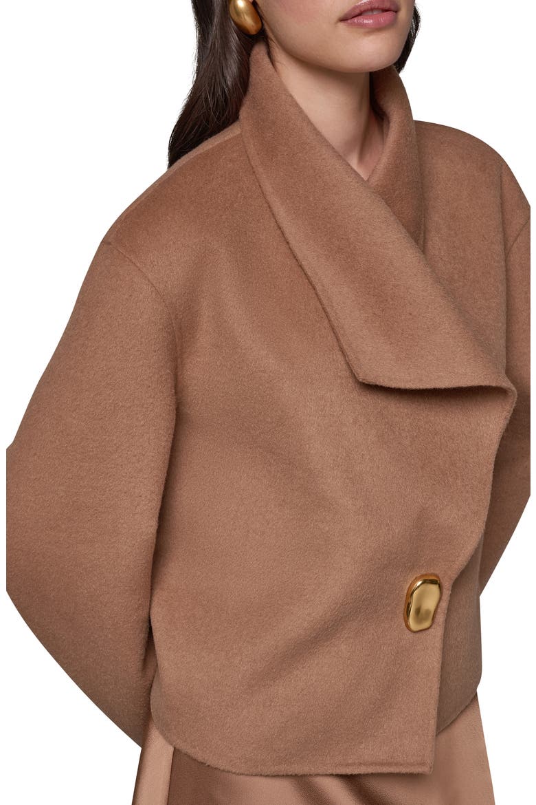 Wool Blend Wrap Jacket, Alternate, color, CAMEL