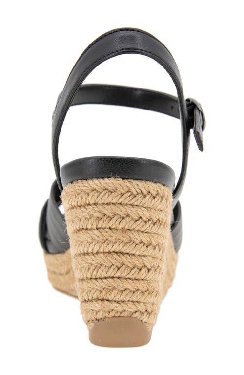 Reaction Kenneth Cole Comi Espadrille Wedge Sandal In Black
