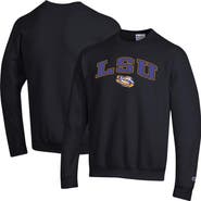 Champion Men's Champion  Black LSU Tigers Arch Over Logo Pullover Sweatshirt