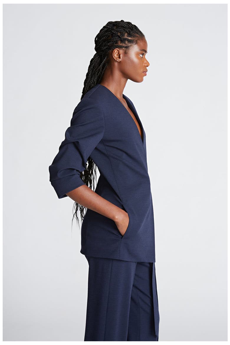 Bexley Jacket In Knit Suiting, Alternate, color, Midnight
