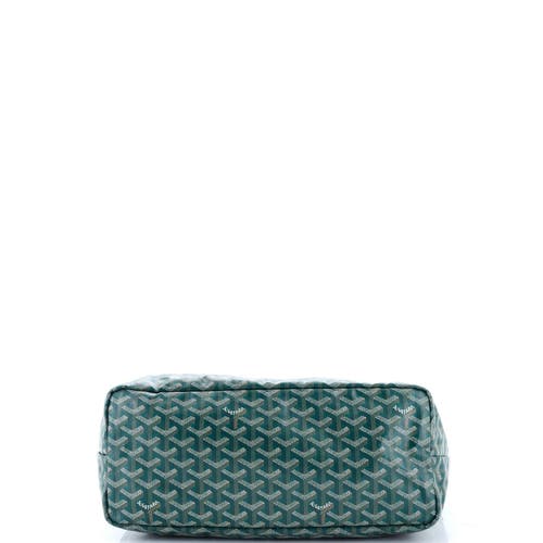 Pre-owned Goyard  Goyard Saint Louis Tote Coated Canvas Pm In Green