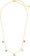 Crislu x Peanuts® Snoopy & Woodstock Charm Station Necklace