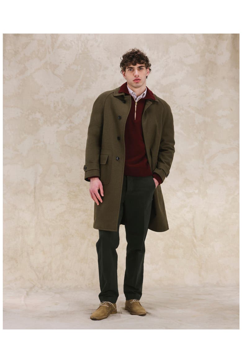 Vintage Blue Single-Breasted Coat, Alternate, color, Green