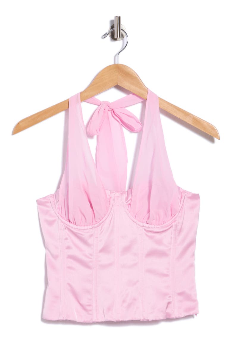 Ashley Mesh Strap Halter Top, Main, color, PINK
