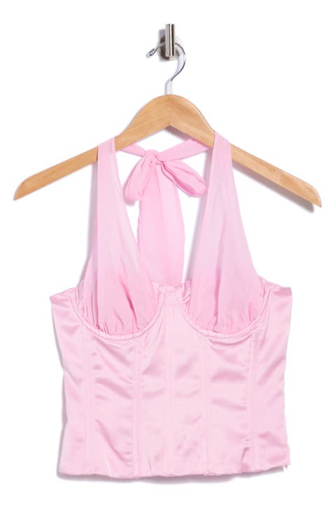 Ashley Mesh Strap Halter Top