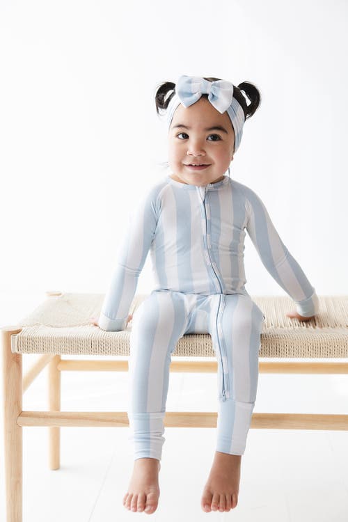 Charlie Lou Baby ® Cotton Candy Stripes Double Zipper Convertible Romper In Blue