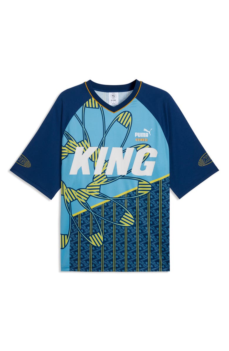 PUMA KING Extravaganza Jersey T-Shirt, Alternate, color, Vibrant Blue