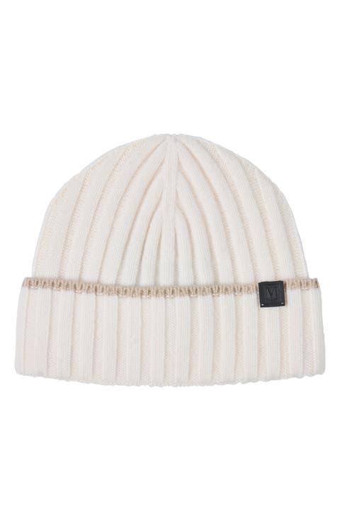 Cashmere Wide Rib Beanie