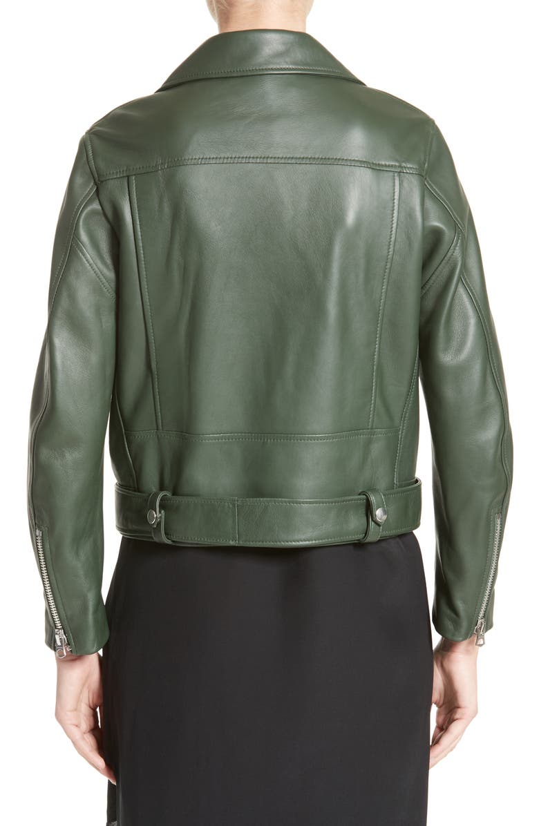 Acne Studios Mock Leather Moto Jacket, Alternate, color, 