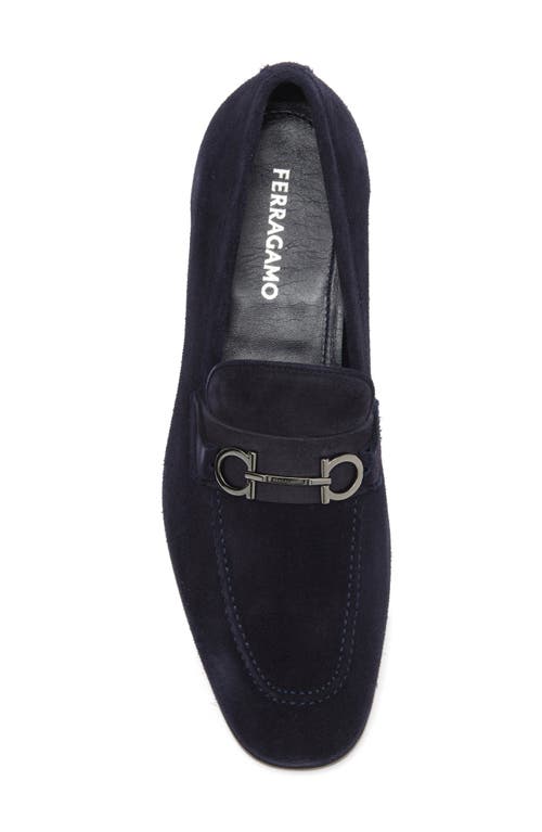 Ferragamo Gancini Buckle Loafer In Black