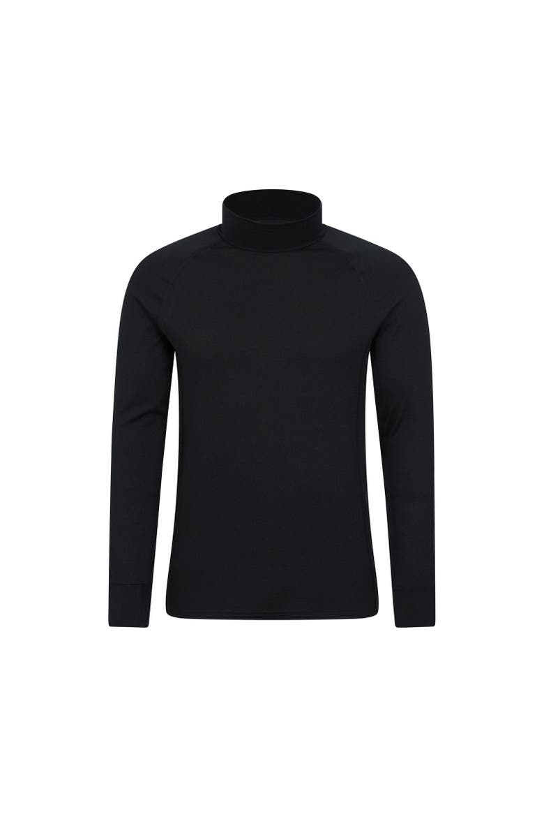 Summit Merino Wool Funnel Neck Thermal Top, Main, color, Black