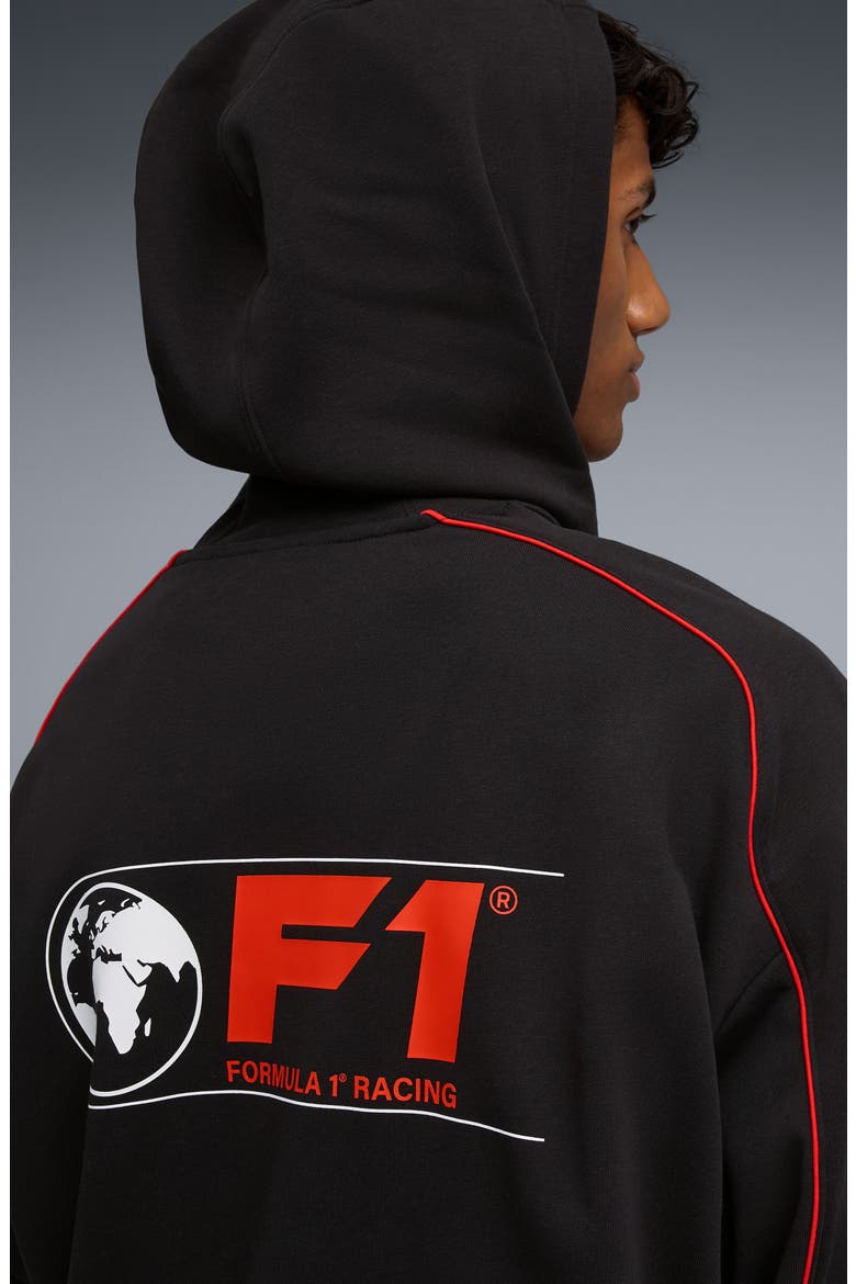 F1 Graphic Cotton Blend Hoodie, Alternate, color, PUMA BLACK