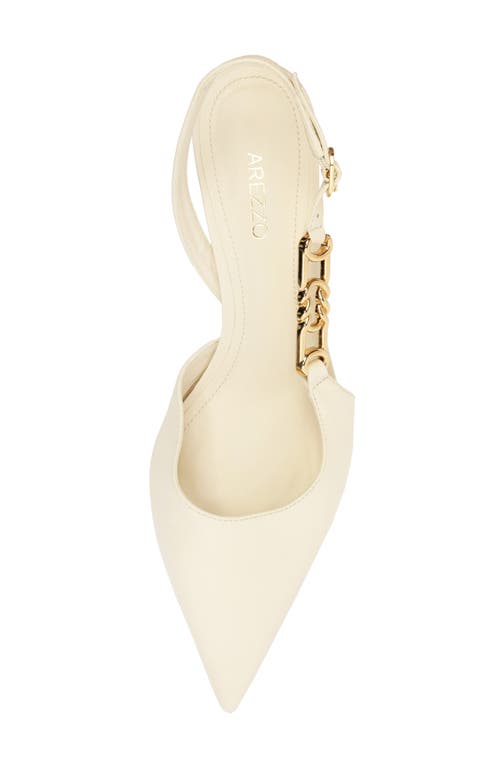 Arezzo Faye Half D'orsay Pointed Toe Slingback Pump In Panacota