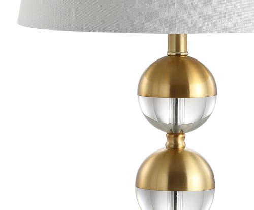 Jonathan Y Designs Jules 23in Crystal Mini Table Lamp In Brass Gold/clear