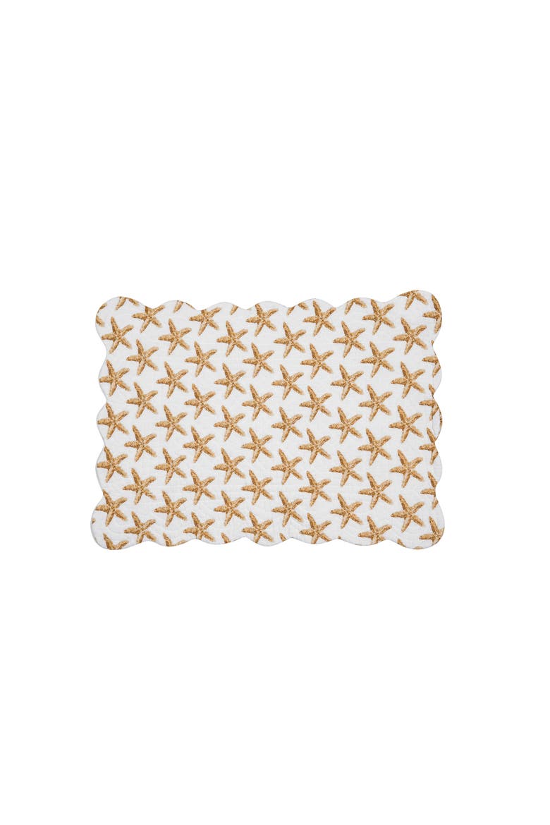 Sandbridge Stars Placemats, Set of 6, Alternate, color, White
