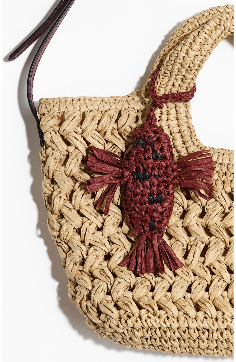 H&M Straw Crossbody Bag, Alternate, color, Beige