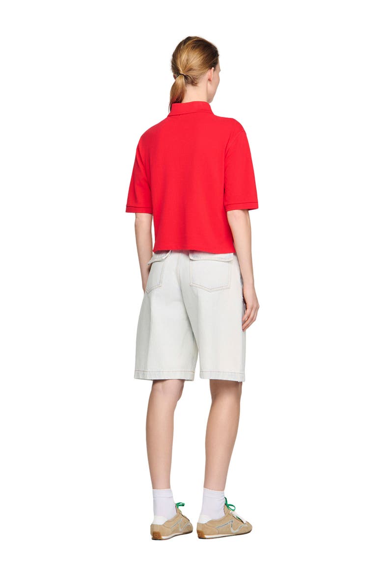 Polo shirt with decorative buttons, Alternate, color, Red