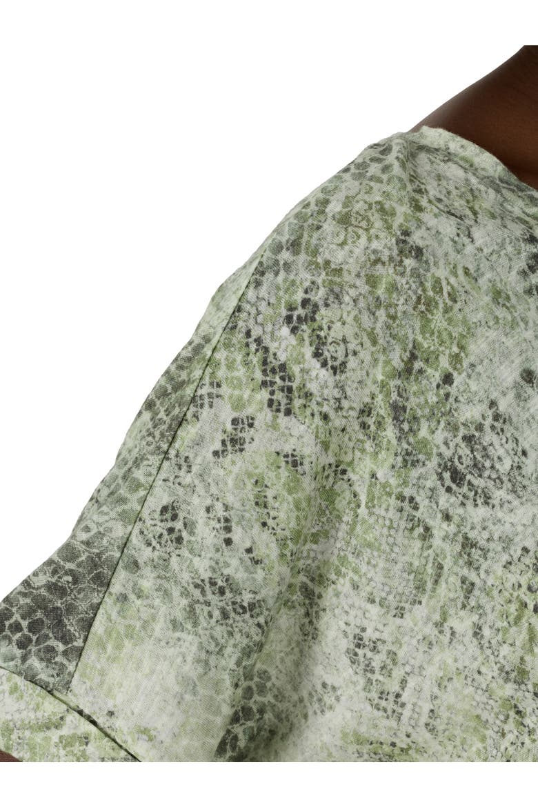 Mariel Snakeskin Print T-Shirt, Alternate, color, Khaki Green