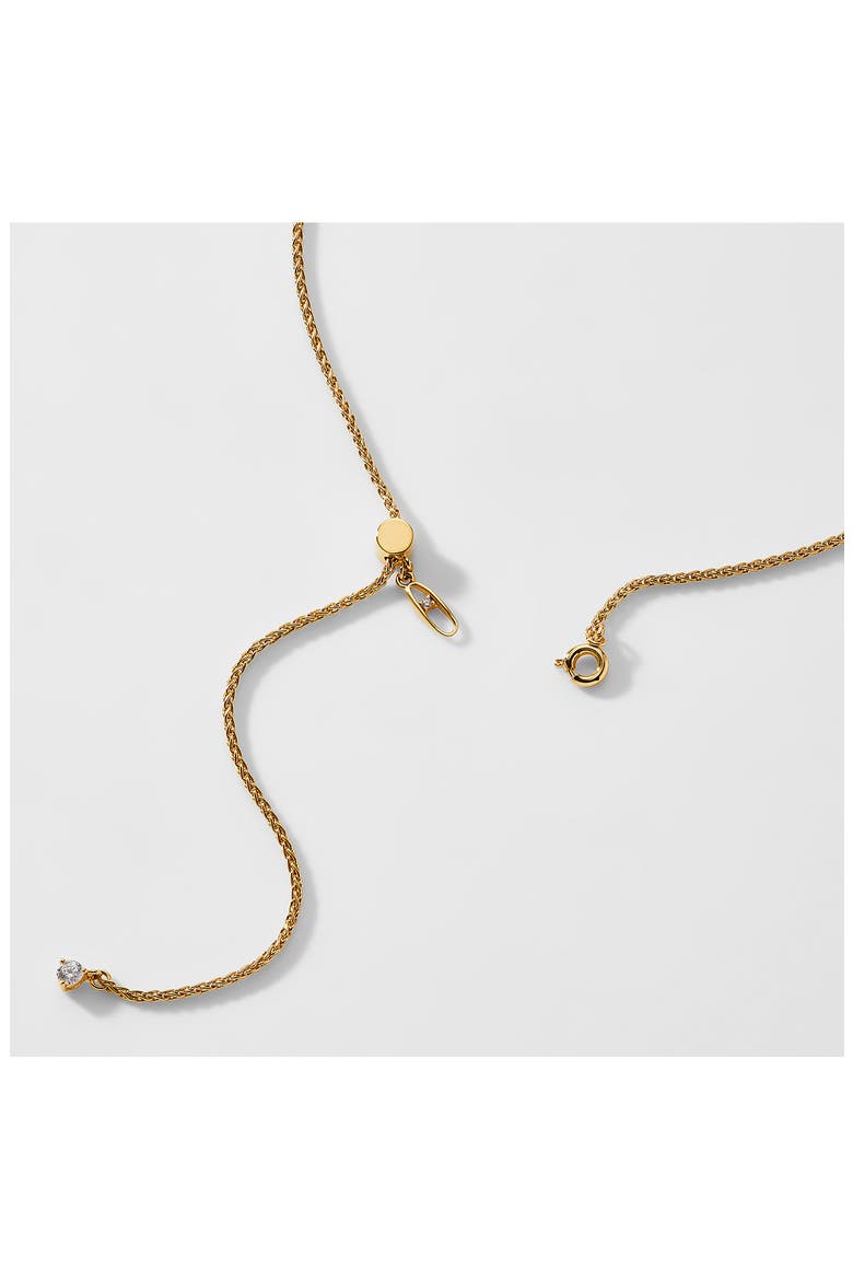 Entwine Cubic Zirconia Y-Necklace, Alternate, color, GOLD