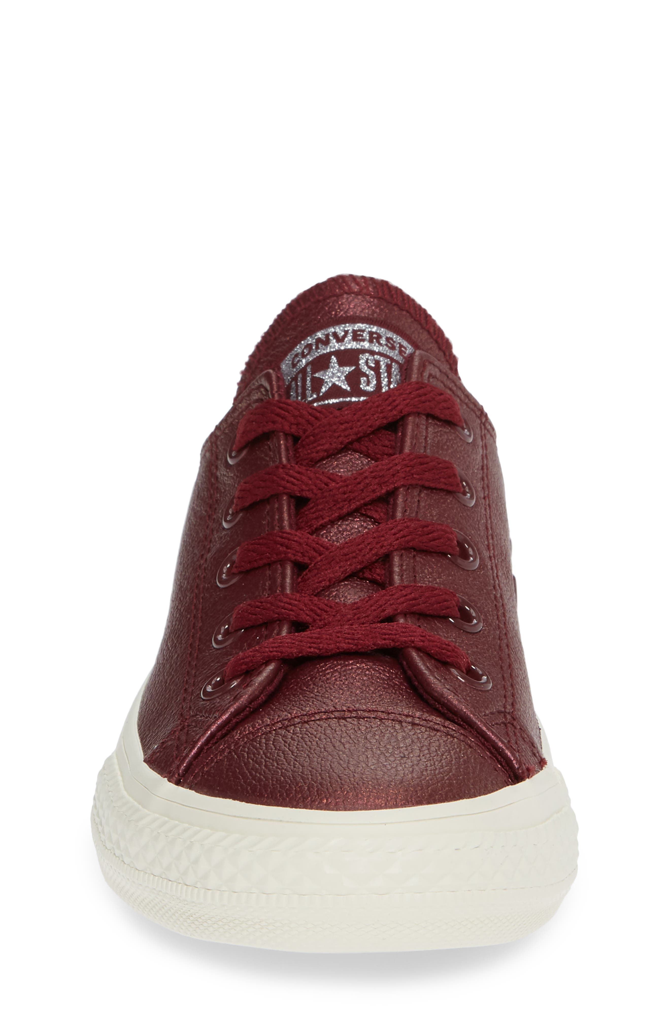 Converse Chuck Taylor<sup>®</sup> All Star<sup>®</sup> Metallic Faux Leather Ox Sneaker, Alternate, color, 