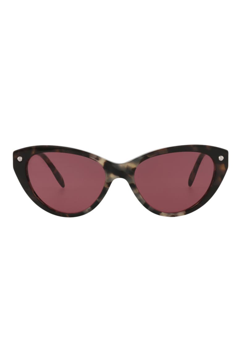 55mm Cat Eye Sunglasses, Main, color, HAVANA HAVANA VIOLET
