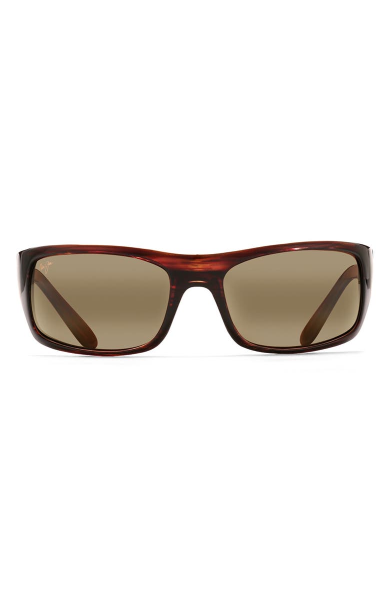 Maui Jim Peahi 65mm Polarized Sport Sunglasses, Main, color, Brown