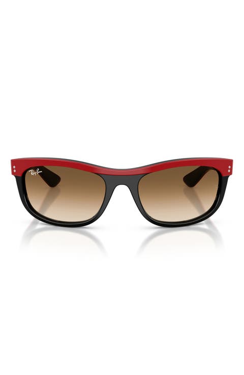 62mm Balorama Gradient Rectangle Sunglasses