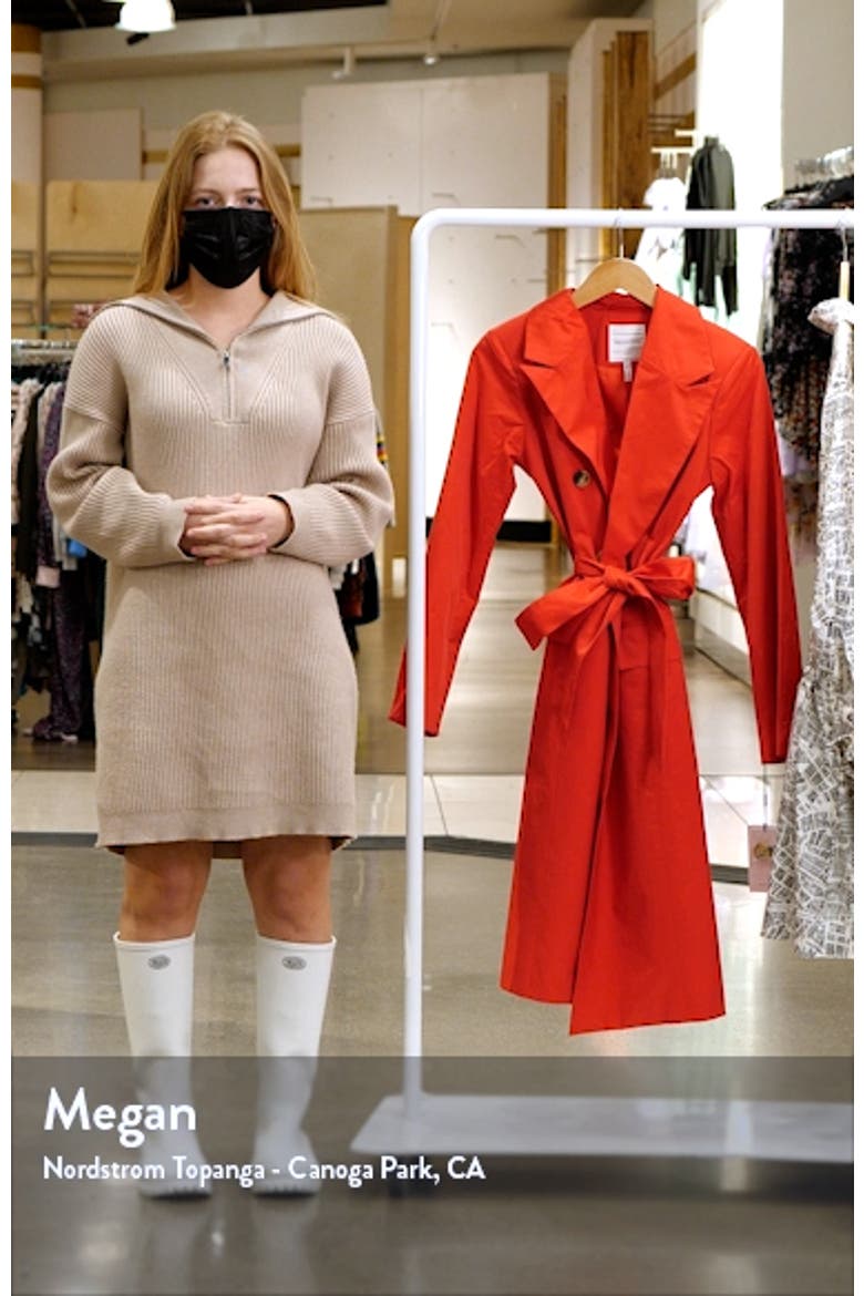 Longline Cotton Blend Trench Coat video