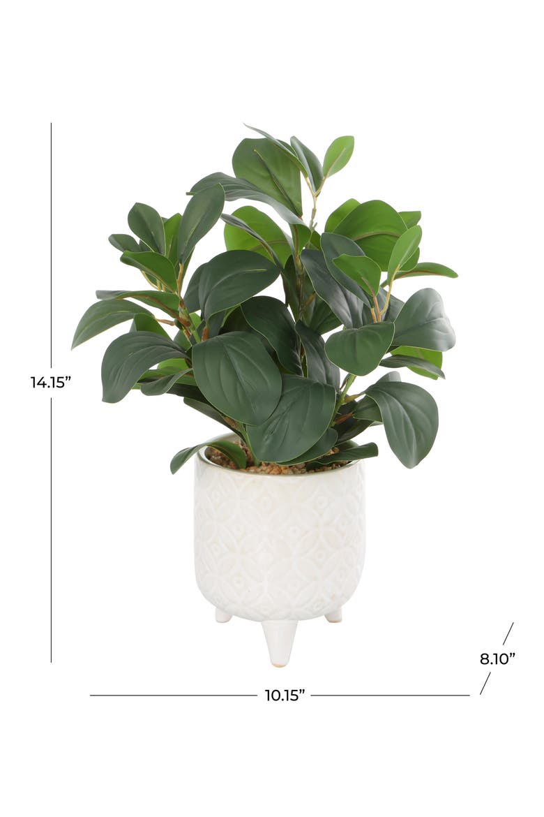 Green Faux Foliage Artificial Potted Plant, Alternate, color, GREEN