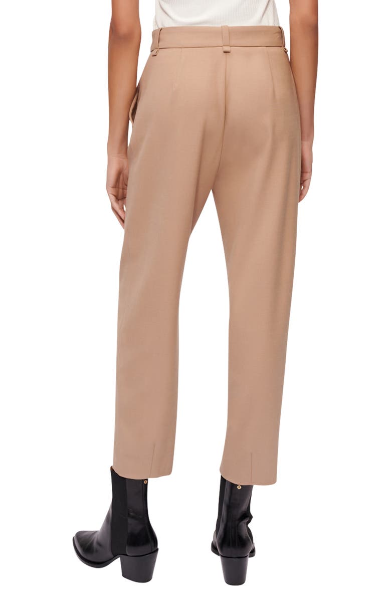 maje Pylogi Crop Trousers, Alternate, color, Camel