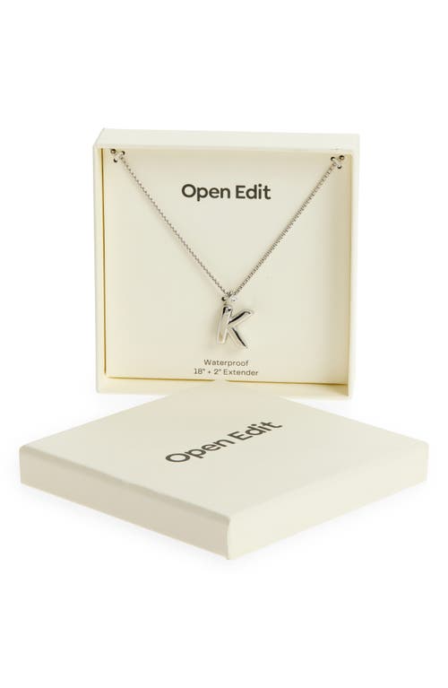 Open Edit Waterproof Bubble Initial Pendant Necklace